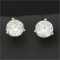 2ct GIA Certified Diamond Stud Earrings in Platinu