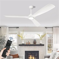 60 DIGLED Modern Ceiling Fan, White