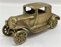 Cast Metal Brass Car 
Measures approximately