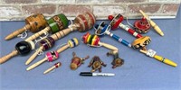 BOX LOT: WOODEN MEXICAN BALERO WOODEN TOYS
