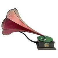 Grand Busy Bee Disc Player W/Morning Glory Horn