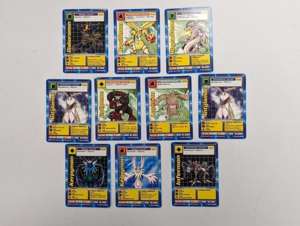 Lot of 10 2000 Digimon Movie Promo Cards
