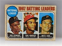 1968 Topps #1 N.L. Batting Leaders HOF:Clemente