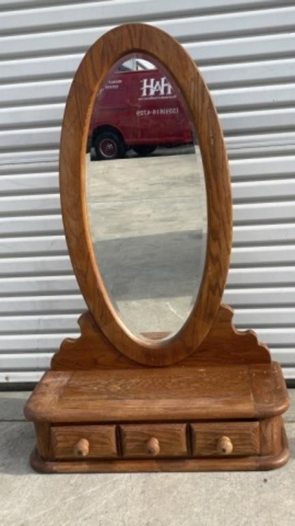 Oval Mirror Dresser Top