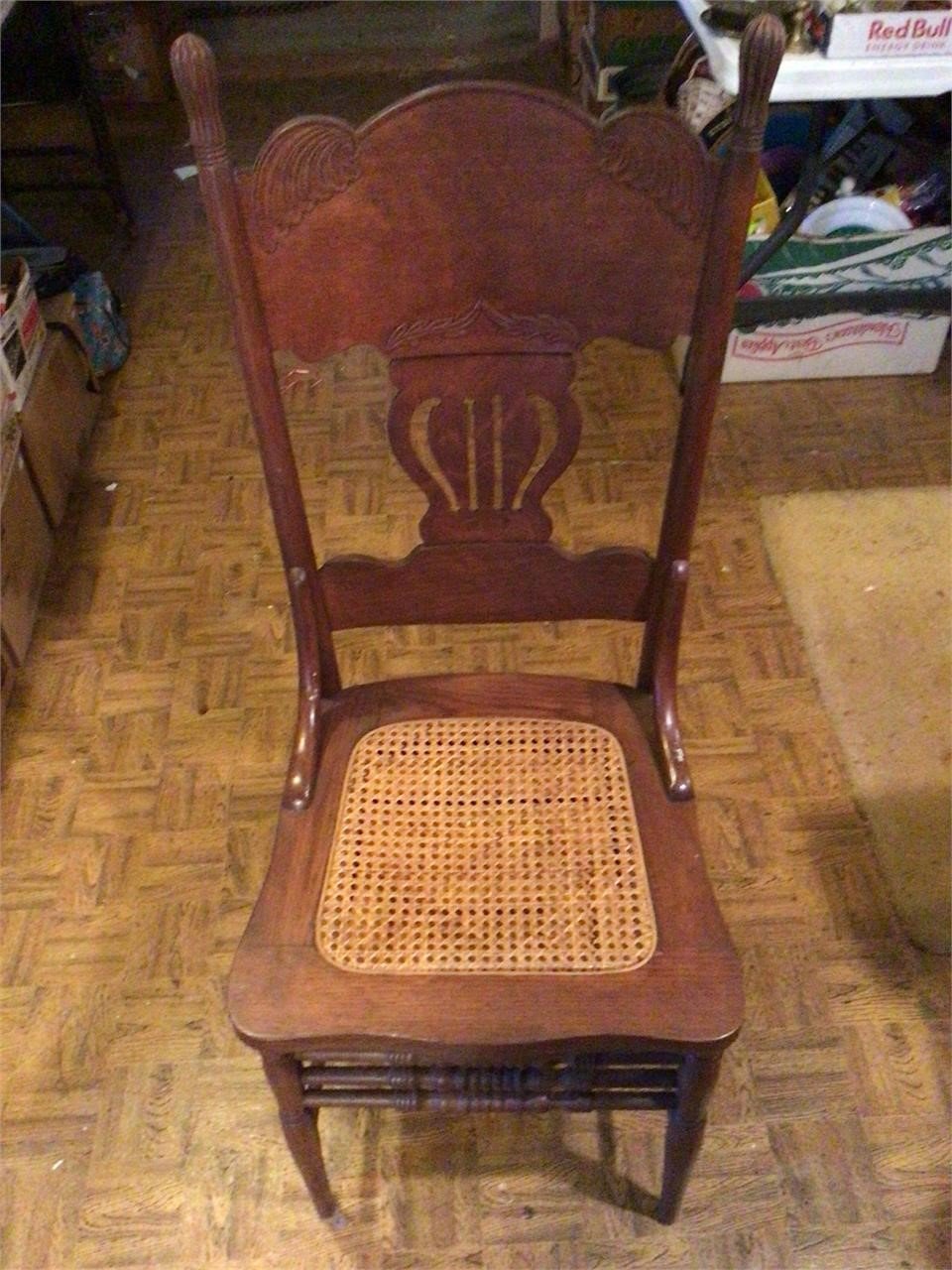 Cane Bottom Wooden Chair