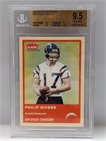 2004 Fleer Tradition Philip Rivers RC 337 BGS 9.5