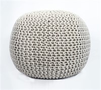 Hand Knitted Cotton Pouf Ottoman