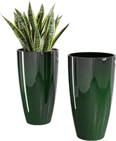 21 Set of 2 Tall Outdoor Planters