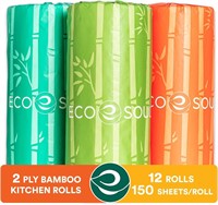 ECO SOUL Bamboo 12-Roll Towel Set