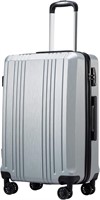 ULN - Coolife 24in Expandable Luggage Silver