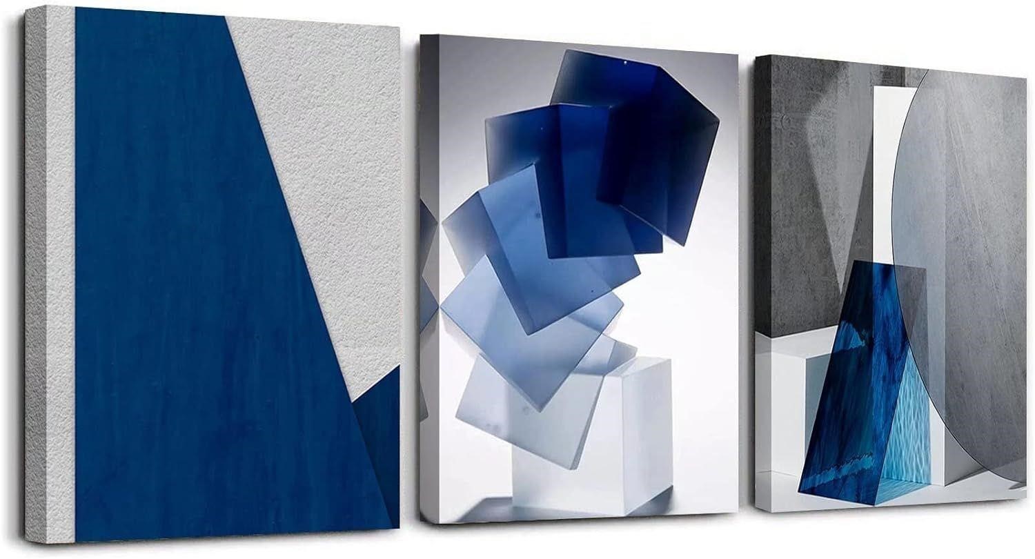 Abstract 3D Geometric Canvas Panels