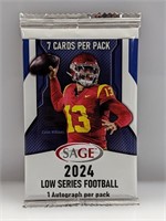 2024 Sage Low Series Football HOBBY Pack (1 Auto)