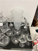 Pitcher and glasses lot