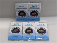 (5) 2023 Upper Deck National Hockey Card Day Packs