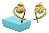 18k Gold Tiffany & Co. Loving Heart Earrings