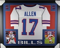 Autographed Josh Allen Custom Framed Jersey