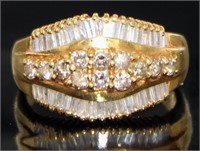 18kt Gold Natural 1.00 ct Diamond Ring