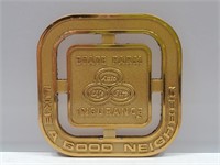 Brass Metal State Farm Emblem for Vehicle