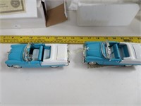 Two, 1955 Chevrolet Bel Air Convertible DieCast