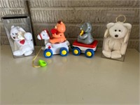 Bennie babies toy lot. Pull toy.
