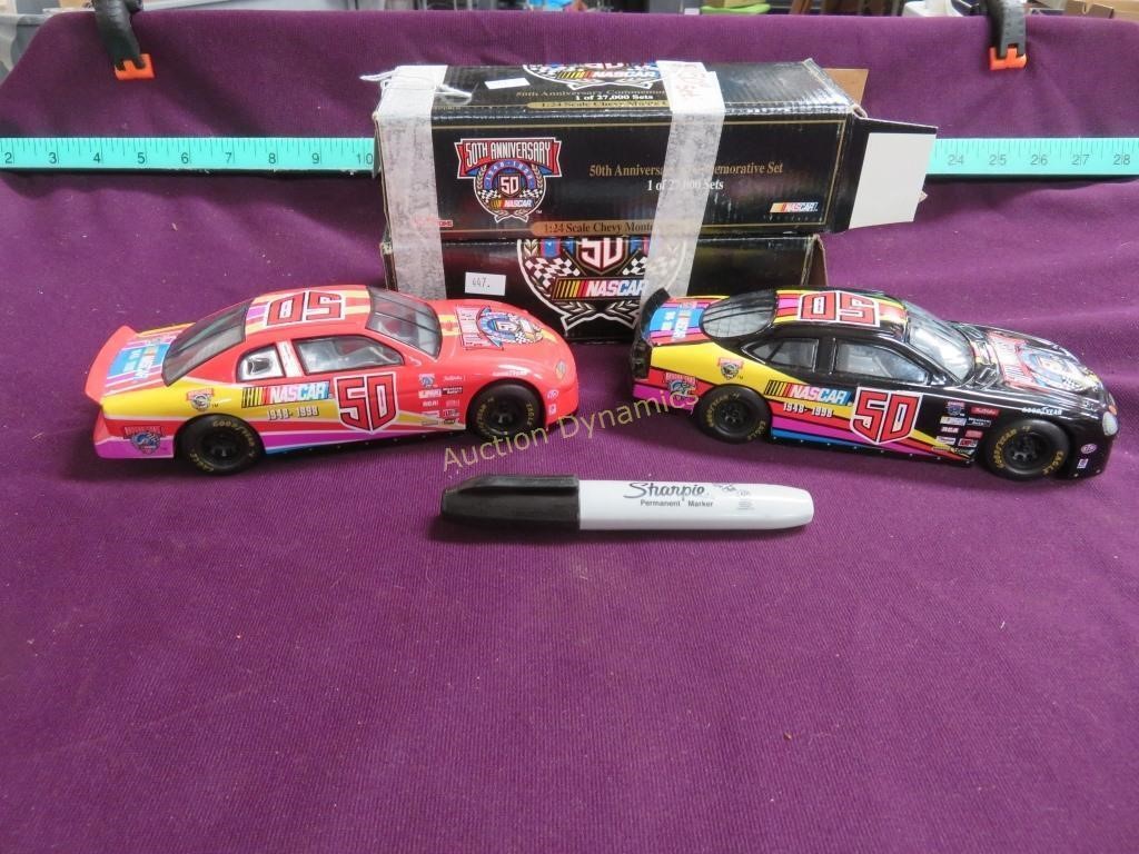 Two Nascar Cars, 50th Anneversary