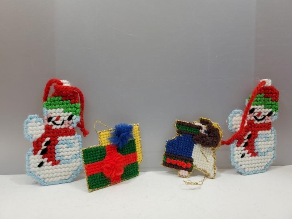 Hand Stitched Christmas Ornaments