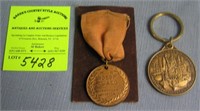 Pair of vintage medals