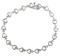 Elegant Diamond Heart Bracelet