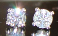 Round Brilliant 1/5 ct Lab Diamond Stud Earrings