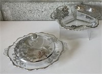 Silver Painted Clear Glass