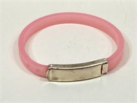 Pink Silicone Bracelet Adjustable