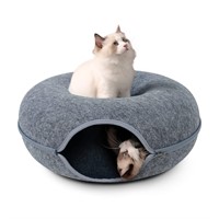 Cat Tunnel Bed - Peekaboo Cat Cave - Indoor Cat