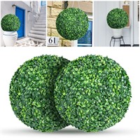 2 Packs 21.6-inch Artificial Plant Topiary Balls