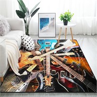 ALAZA Magic Electric Guitar Music Area Rug Rugs