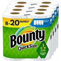 Bounty Quick Size Paper Towels, White, 8 Family