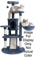 Yokee Cat Tree Tower for Indoor Cats, Light Grey