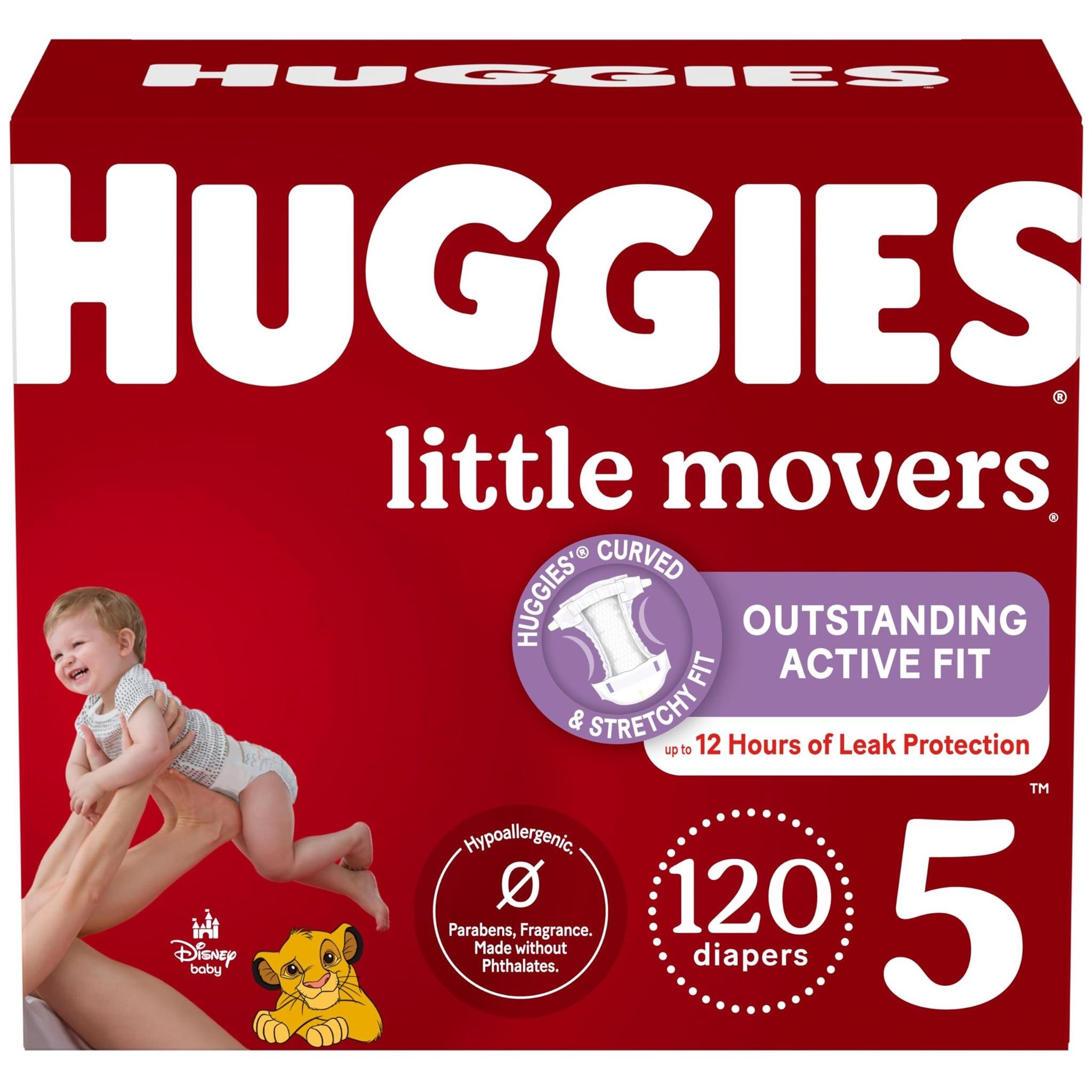 Huggies Size 5 Diapers, Little Movers Baby