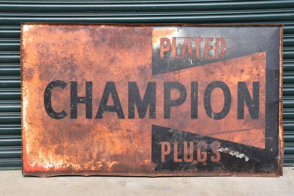 Champion Plugs. 150x88cm. Double sided Original