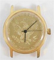 Vintage Manual Wind Ten Dollar Gold Coin Watch