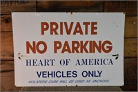 No Parking - tin sign