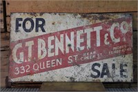 G.T. Bennett & Co Tin Sign
