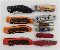 Lot of 10 Pocket Knives - Various Brands