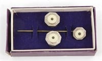 Antique Stick Pin Cufflink Set