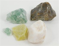 4 Beautiful Colored Raw Stones