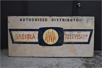 AWA Radiola Television Tin Sign