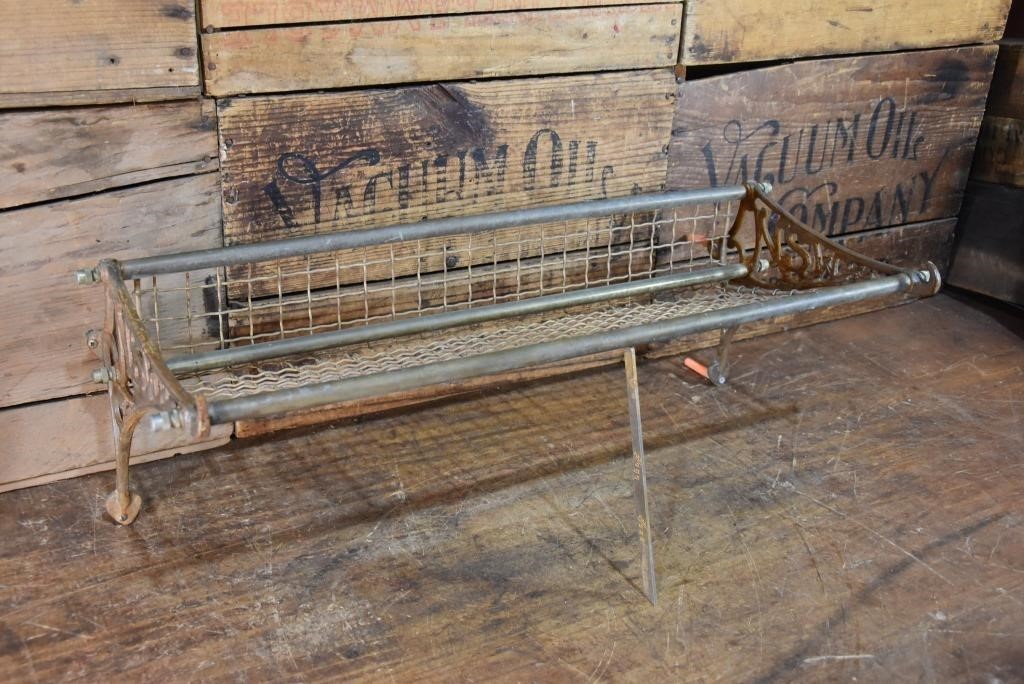 Reproduction rail luggage rack - 64cm Long