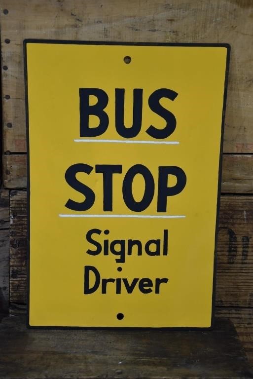 Bus Stop sign - restored