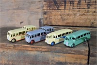 4 x Dinky 1:64 1950's Buses