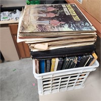 Crate full of albums