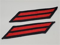 US Navy  EM Hashmarks 2 Red Stripes  5 1/4"